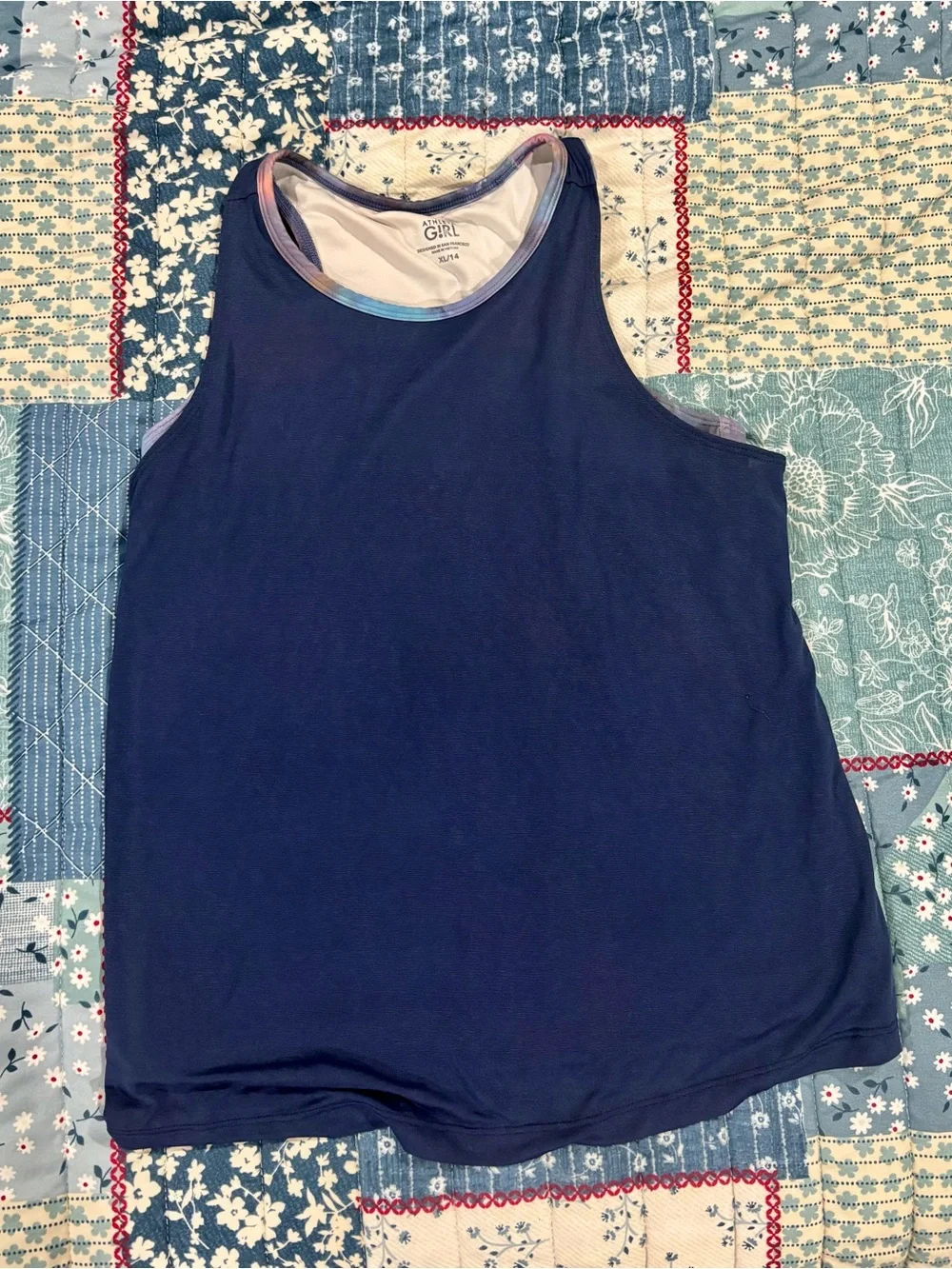 Athleta Girl Galaxy print Tank set with Leggings
